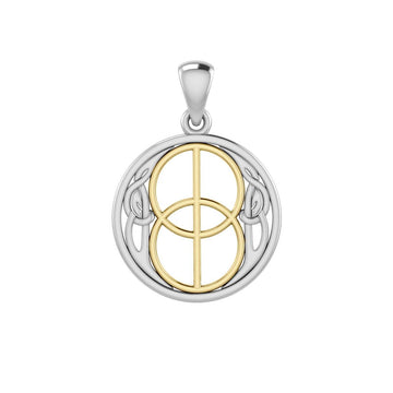 Chalice Well Sterling Silver with 14K Gold Accent Pendant TPV3272 - Jewelry